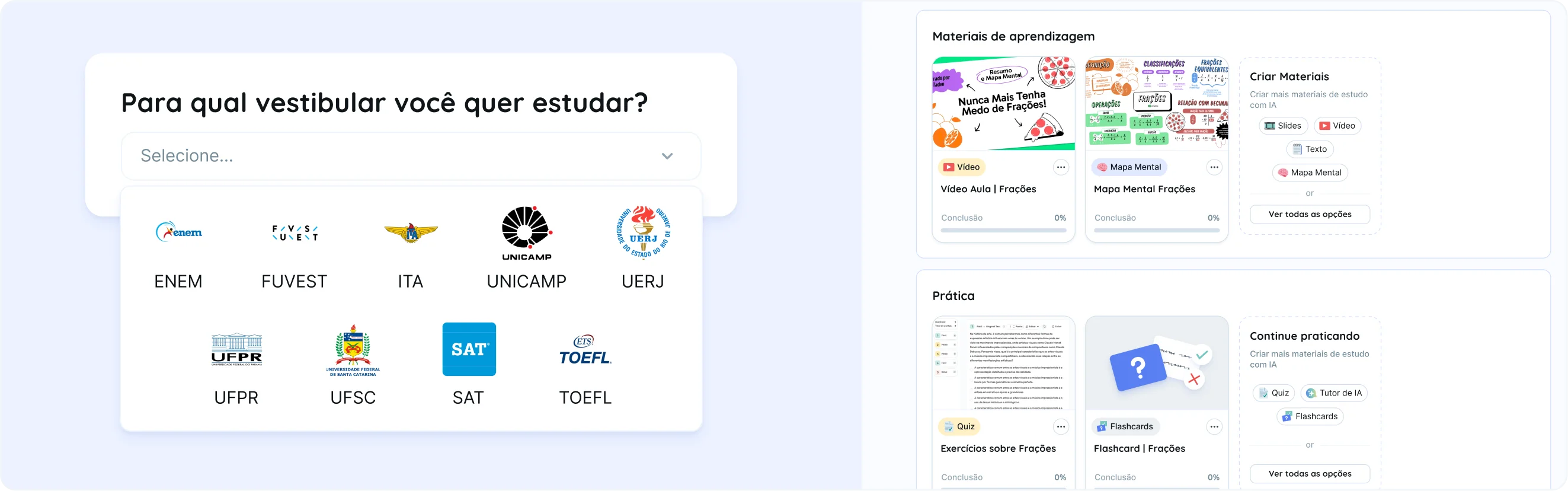 Planos de estudo para vestibulares